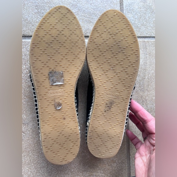 Gucci Calfskin GG Monogram Espadrilles Flats size 7 - Picture 5 of 9